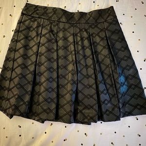 Banana republic, leather skirt, pleaded